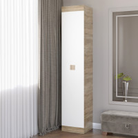 Шкаф-пенал закрытый Соната дуб сонома + белый (8572)