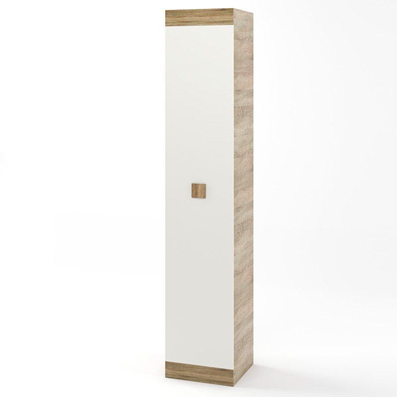 Шкаф-пенал закрытый Соната дуб сонома + белый (8572)