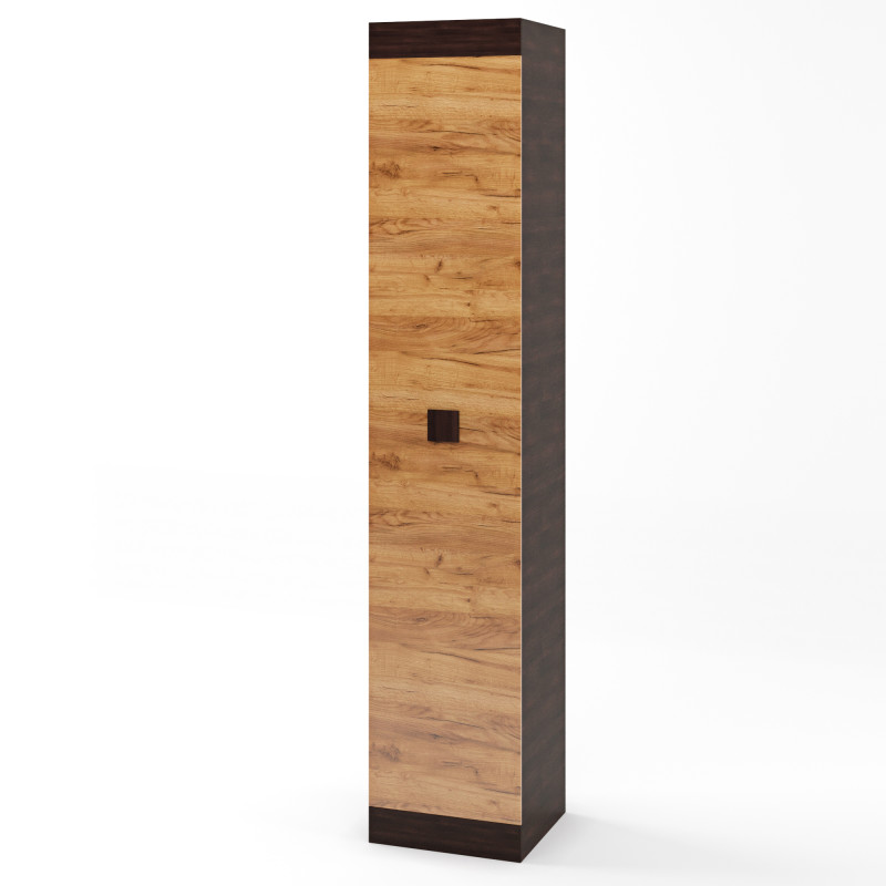 Шафа-пенал закрытый Соната венге темный + дуб крафт золотой (8573)