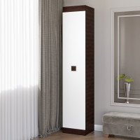 Шкаф-пенал закрытый Соната венге темный + белый (8574)