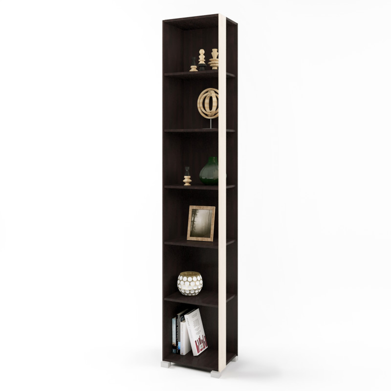 Шкаф-пенал угловой Бриз-18 венге + дуб молочный (8584)