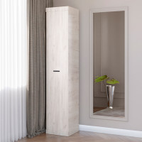 Шкаф-пенал закрытый Соната дуб крафт белый (8809)