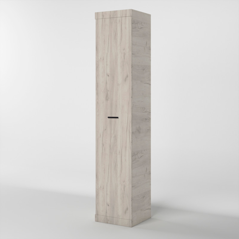 Шкаф-пенал закрытый Соната дуб крафт белый (8809)