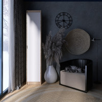 Шкаф-пенал закрытый Сити-400 Дуб сонома/Белый (31551)