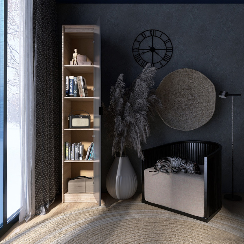 Шафа-пенал закрытый Сити-400 Дуб сонома/Графит (31548)