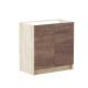 Szafka kuchenna dolna Eco 800 dąb sonoma/trufla (bez blatu) 80x46x82 cm (9116)