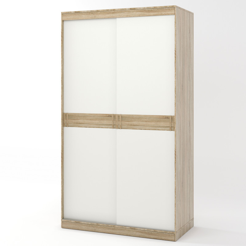 Шкаф-купе Соната 1200 двухдверный 120х60х217 дуб сонома+белый (8323)