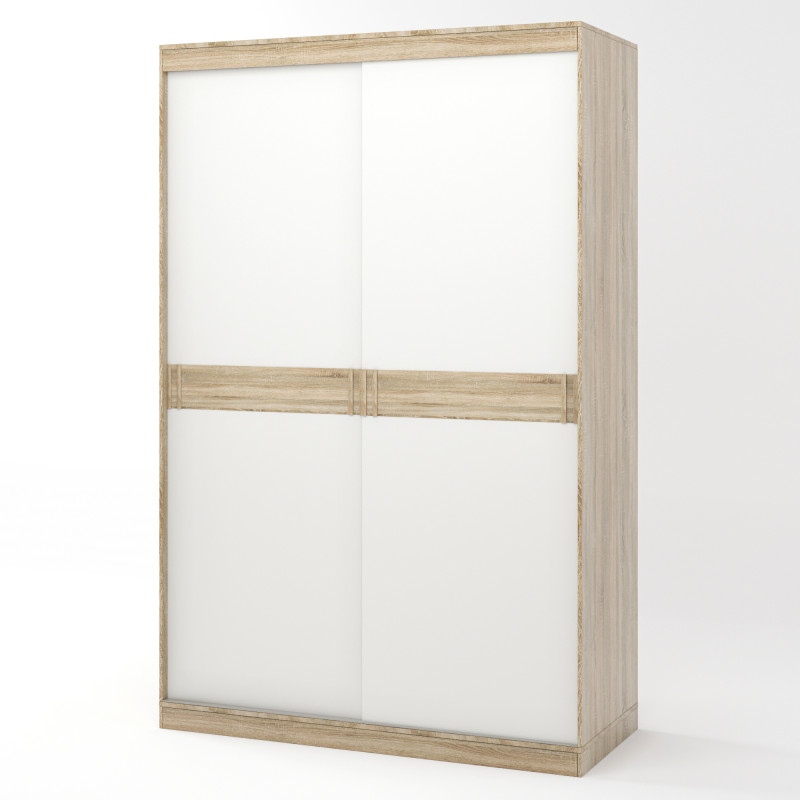 Шкаф-купе Соната 1400 двухдверный 140х60х217 дуб сонома+белый (8326)