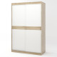 Шкаф-купе Соната 1400 двухдверный 140х60х217 дуб сонома+белый (8326)