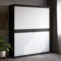 Шкаф-купе Соната 1800 двухдверный 180х60х217 венге темный+белый (8328)