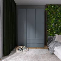 Шкаф трехдверный ШЛ-3 Лайт Графит (9926)