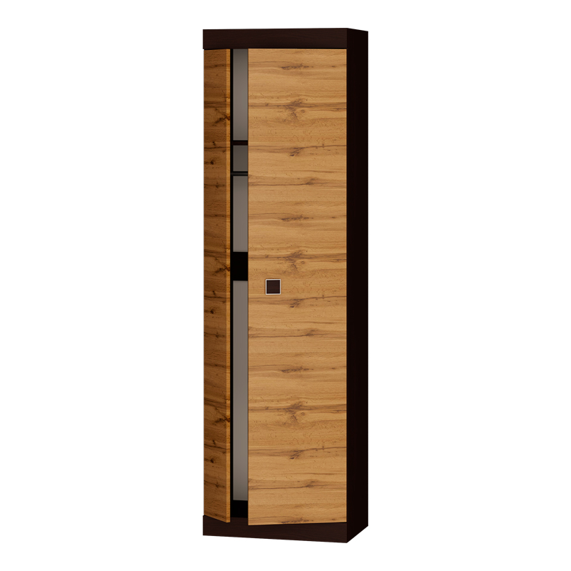 Шкаф распашной Соната-600 венге темный + дуб крафт золотой (8552)