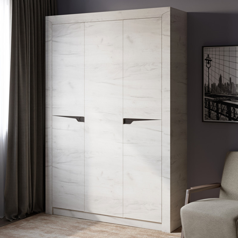 Шкаф большой для вещей Либерти-1420 дуб крафт белый (8536)