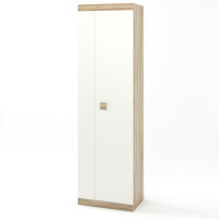 Шкаф распашный Соната-600 дуб сонома + белый (8551)