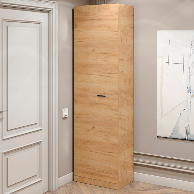 Шкаф распашной Соната-600 дуб крафт золотой (8802)