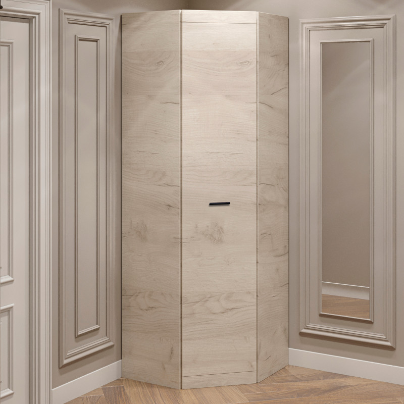 Шкаф угловой Соната-700 дуб крафт белый (8803)