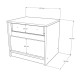 Stolik nocny Style-500 50,2x39x44,2 cm Nymphaea Alba (biały)/Beton (38416)