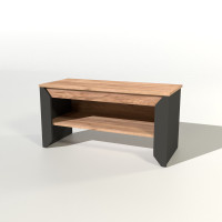 Тумба для обуви Нордик-900 90х38х45 см Графит + Дуб крафт золотой (13280)