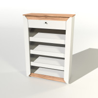 Szafka na buty Nordic-800 80x32x113 cm Biała + Craft złota (13281)