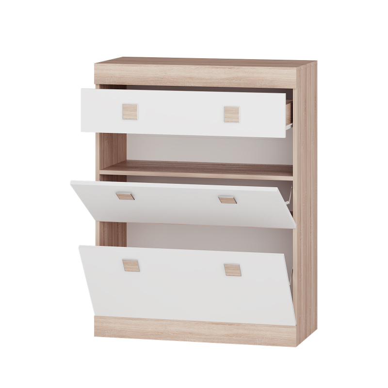 Тумба для обуви Соната ТО-800 80х38х105.5 дуб сонома + белый (8605)