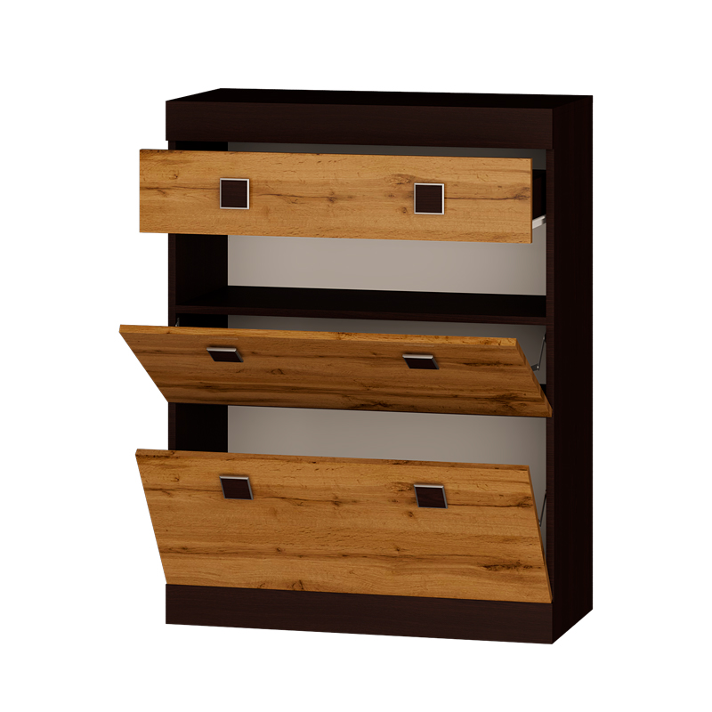 Тумба для обуви Соната ТО-800 80х38х105.5 венге темный дуб крафт золотой (8606)