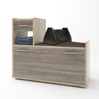 Тумба для обуви Тандем (левая) сонома + трюфель (9005)