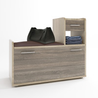 Тумба для обуви Тандем (правая) сонома + трюфель (9006)