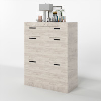 Тумба для обуви Соната ТО-800 80х38х106 дуб крафт белый (8843)