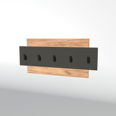 Вешалка настенная Нордик-800 80х3х36 см Графит + Дуб крафт золотой (13254)