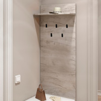 Вешалка на стену Соната-600 60х130 см дуб крафт белый (8845)