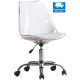 Офісне крісло Астер прозоре з білим сидінням (ASTERTRW)
