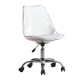 Офісне крісло Астер прозоре з білим сидінням (ASTERTRW)