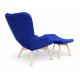 Крісло Флоріно з банкеткою синя тканина (FLORGBLUOT)