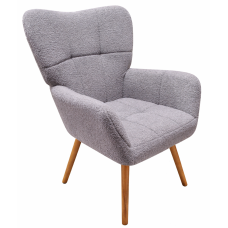 Крісло Флор тканина сіра букле тедді (FLOGR)