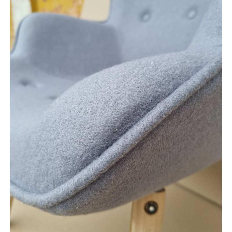 Крісло Флоріно з банкеткою сіра тканина (FLORGREOT)