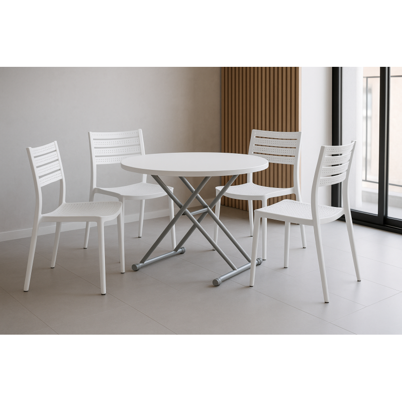 Стілець Зара пластиковий білий (ZARAWH)