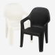Стілець Міла пластиковий ротанг чорний (PMILABL)