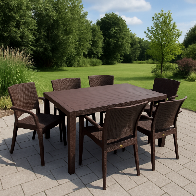 Стілець Вікі пластиковий ротанг (ZVIKIBR)