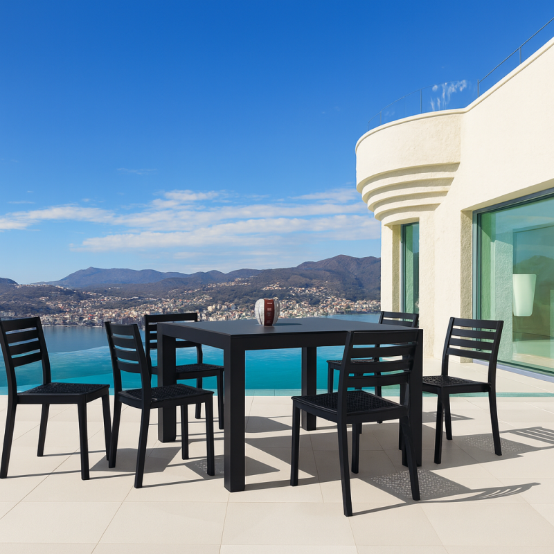 Стілець Зара пластиковий чорний (ZARABL)