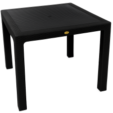 Стіл Олаф пластиковий ротанг 90*90 чорний (OLAFBL)
