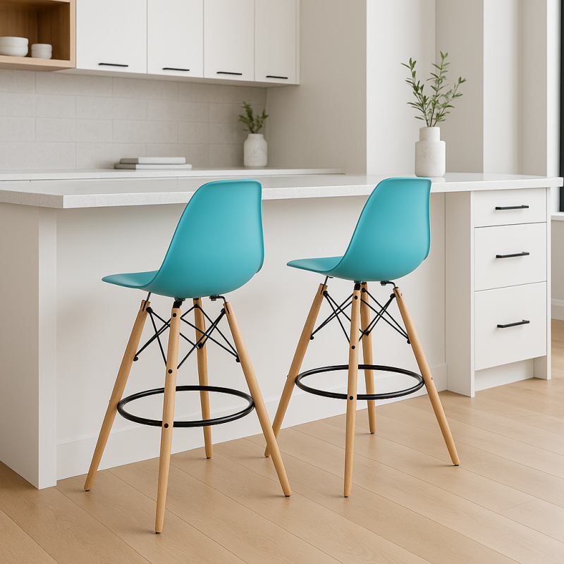 Стілець Тауер Вуд барний високий блакитний (001010HBLU)