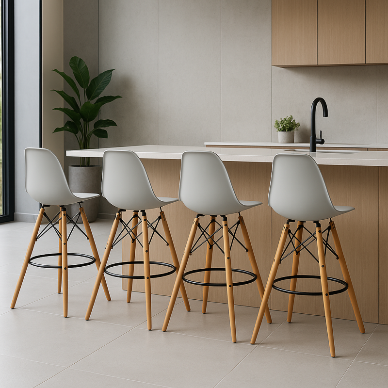 Стілець Тауер Вуд барний високий сірий (001010HGRL)