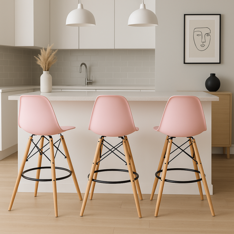 Стілець Тауер Вуд барний високий рожевий (001010HPI)