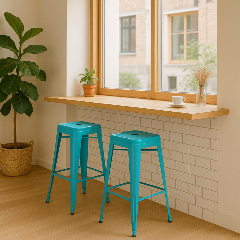 Стілець Толікс барний високий блакитний (TOLIXBLUE)