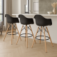 Стілець Тауер Вуд Eames барний високий чорний (SDMEAMESBL)