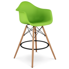 Стілець Тауер Вуд Eames барний високий зелений (SDMEAMESGR)