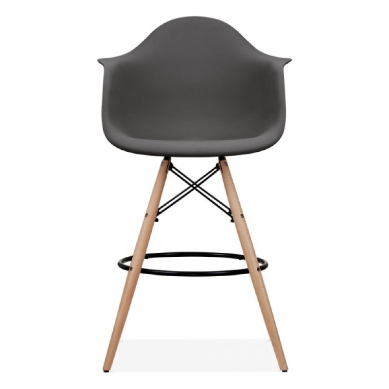 Стілець Тауер Вуд Eames барний високий чорний (SDMEAMESBL)