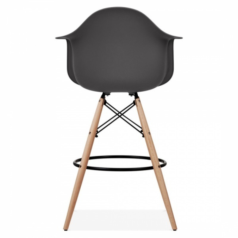Стілець Тауер Вуд Eames барний високий чорний (SDMEAMESBL)