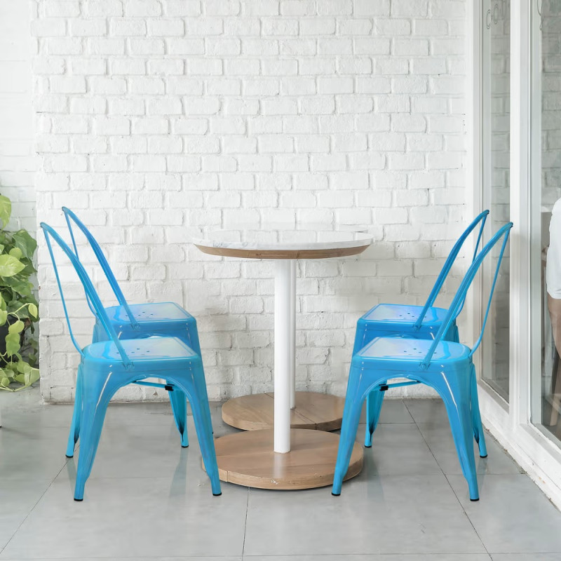 Стілець Толікс металевий блакитний (TOLIXSBLUE)