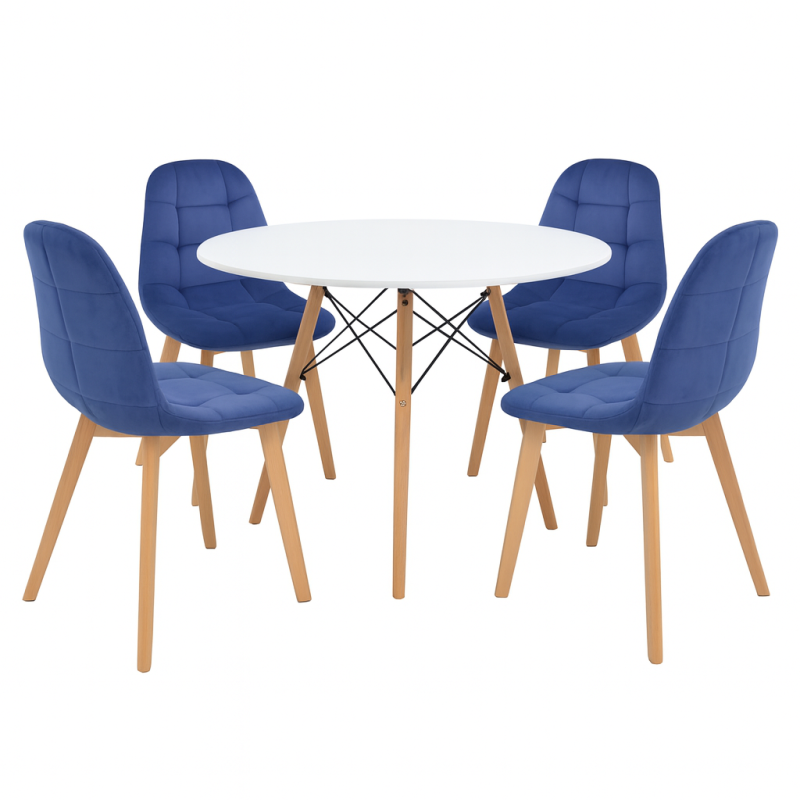 Стілець Лорена велюр оксамит синій (LORENABLU)